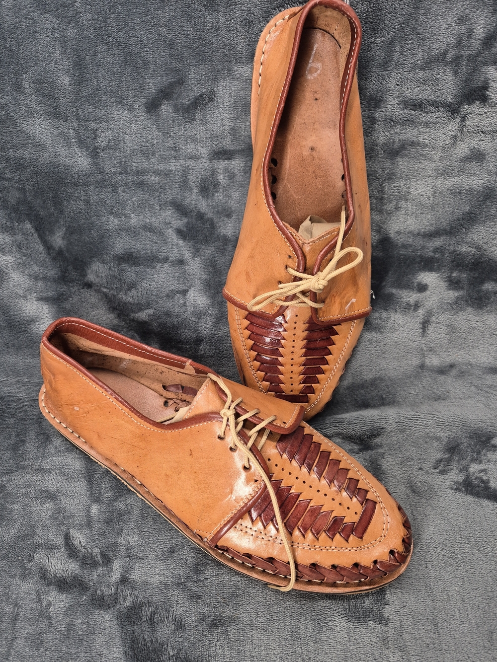 Mens Authentic Mexican Sz 9 Huaraches Closed Toe Dress Sandals Lace UpBrown